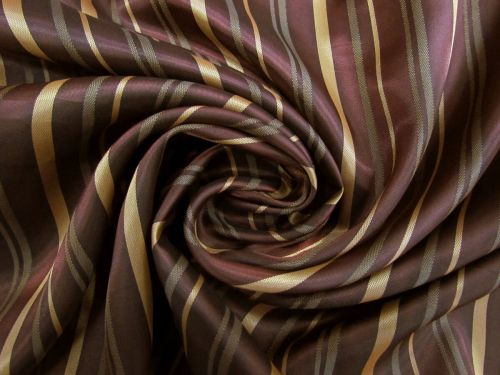 Great value Candy Store Stripe Shot Twill Lining- Chocolate #11787 available to order online Australia