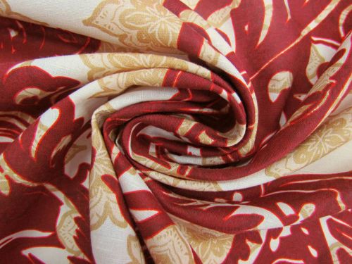 Great value Paprika Paisley Linen Cotton Blend #11847 available to order online Australia