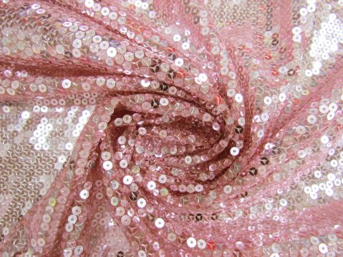 Great value Embroidered Sequins On Tulle- Pink Lemonade #11848 available to order online Australia