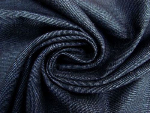 Great value Cotton Linen Twill Suiting- Midnight Sapphire #11869 available to order online Australia