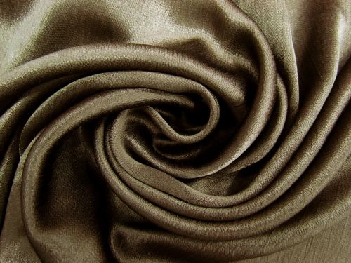 Great value Textured Viscose Satin- Muted Brown #11890 available to order online Australia