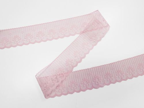 Great value 48mm Sabrina Lace Trim- Pink #T584 available to order online Australia