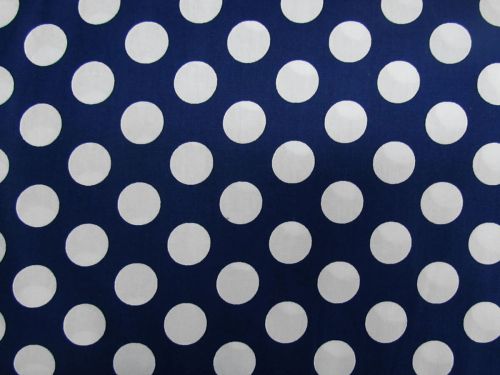 Great value Polka Dot Cotton- White On Navy #PW1484 available to order online Australia