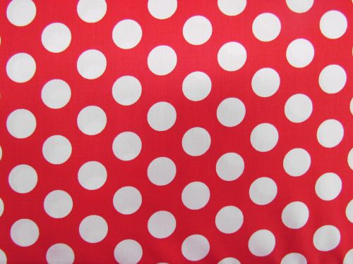 Great value Polka Dot Cotton- White On Red #PW1486 available to order online Australia