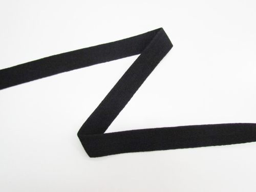 Great value 25mm Cotton Herringbone Tape- Shadow Black #T619 available to order online Australia