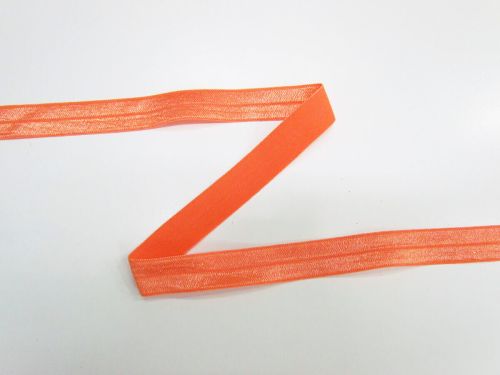 Great value 16mm Shiny Fold Over Elastic- Bright Peach #T628 available to order online Australia