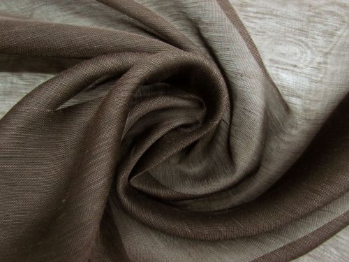 Great value Silk Linen Slub Organza- Coffee Bean Brown #12102 available to order online Australia