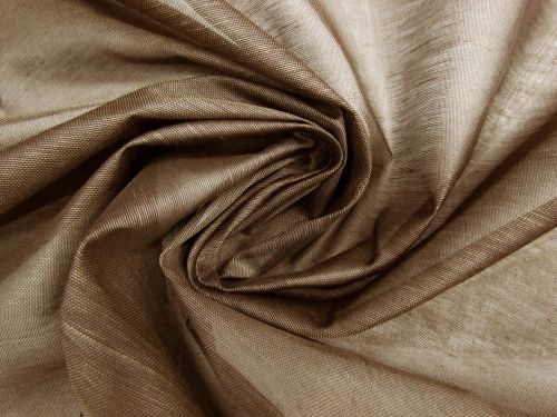 Great value Silk Linen Slub Organza- Carob Brown #12103 available to order online Australia