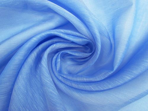 Great value Silk Linen Slub Organza- Summer Blue #12105 available to order online Australia