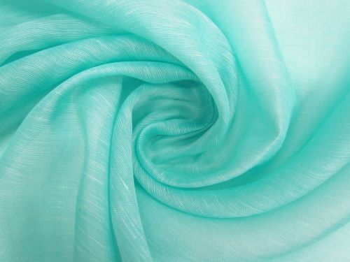 Great value Silk Linen Slub Organza- Mint Turquoise #12107 available to order online Australia