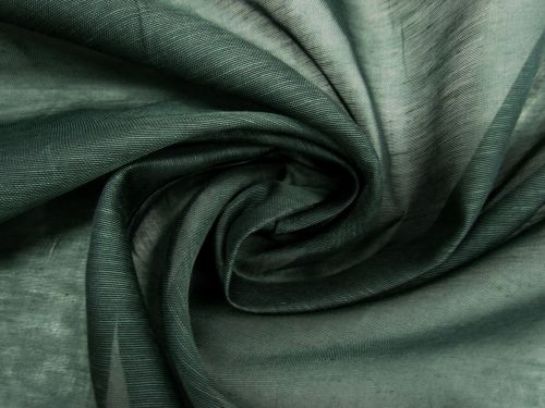 Great value Silk Linen Slub Organza- Jungle Green #12108 available to order online Australia