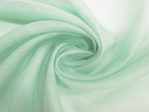 Great value Silk Linen Slub Organza- Soft Mint #12109 available to order online Australia