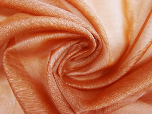 Great value Silk Linen Slub Organza- Terracotta #12115 available to order online Australia