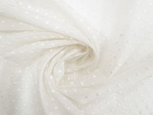 Great value Annie Embroidered Spot Silk Linen Slub Organza- Ivory #12237 available to order online Australia