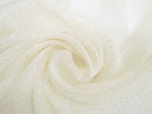 Great value Hail Spot Chiffon- Pearl Ivory #12281 available to order online Australia