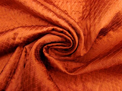 Great value *Seconds* Quilted Viscose Satin- Paprika #12305 available to order online Australia