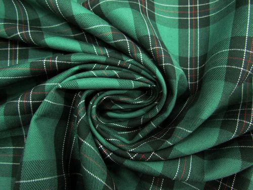 Great value Sappho Plaid Viscose Blend Suiting #12312 available to order online Australia