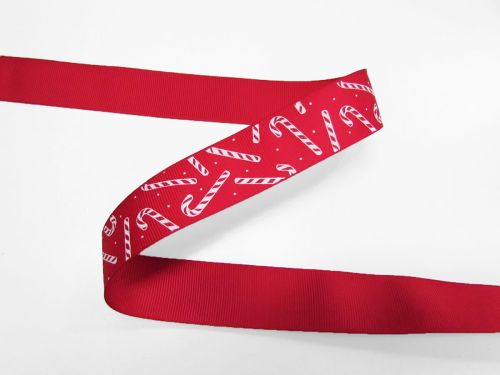 Great value 25mm Candy Cane Grosgrain Ribbon #T640 available to order online Australia