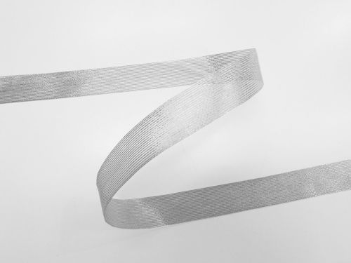 Great value 25mm Aria Metallic Mesh Ribbon- Silver #T644 available to order online Australia