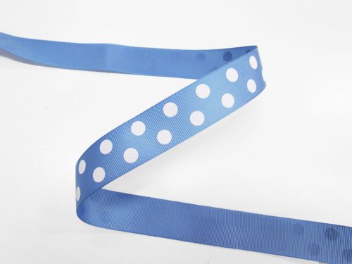 Great value 25mm Spots Ribbon- Baby Blue #T658 available to order online Australia