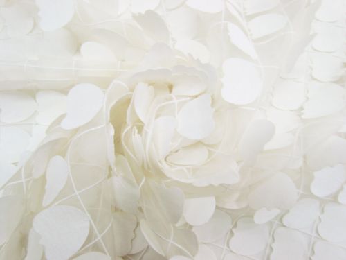 Great value Twirling Petals Embellished Silk Organza- Ivory #12481 available to order online Australia