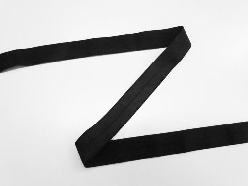 Great value 20mm Shiny Fold Over Elastic- Black #T660 available to order online Australia