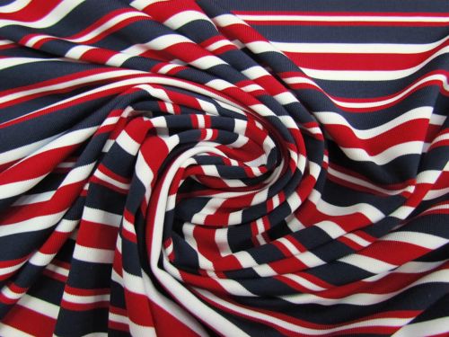 Great value London Sailor Stripe Slinky Spandex #12511 available to order online Australia