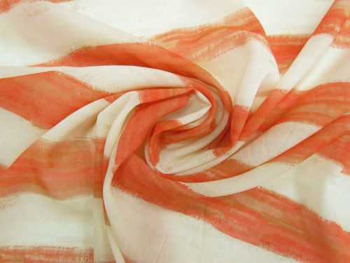 Great value Peaches And Cream Mega Stripe Stretch Silk Georgette #12525 available to order online Australia