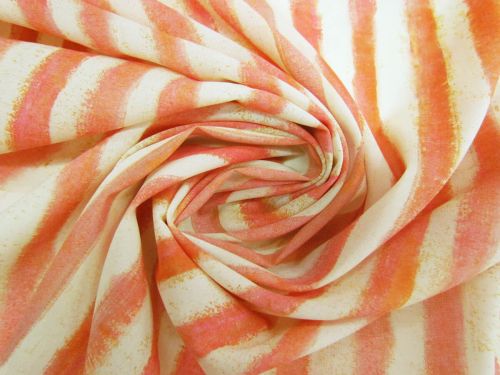 Great value Peaches And Cream Mini Stripe Stretch Silk Georgette #12526 available to order online Australia