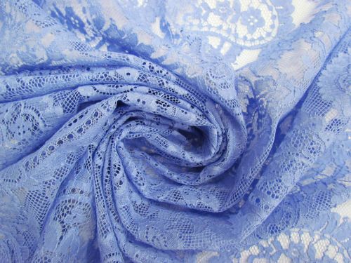 Great value 155cm Panel- Paisley Bouquet Cotton Blend Lace- Blue #12554 available to order online Australia