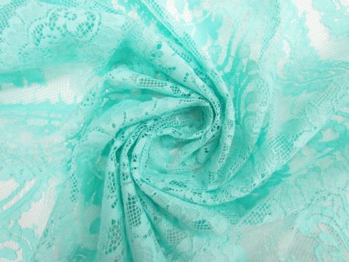 Great value 155cm Panel- Paisley Bouquet Cotton Blend Lace- Aqua Mint #12555 available to order online Australia