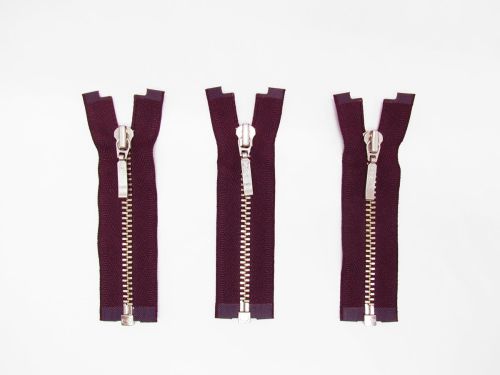 Great value 9cm YKK Open End Zip Bundle- Burgundy- 3Pk available to order online Australia