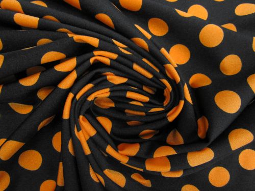 Great value Polka Party Shiny Spandex- Orange Fizz #12783 available to order online Australia