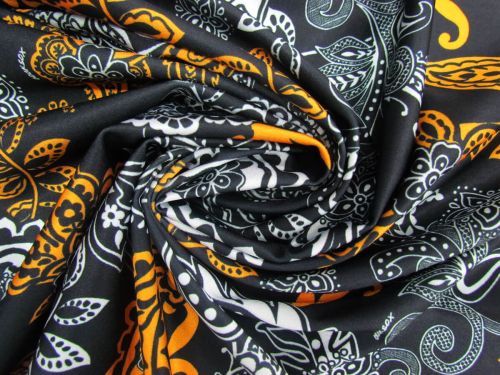 Great value Orange Tree Paisley Shiny Spandex #12787 available to order online Australia