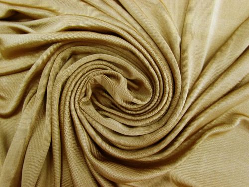 Great value Lustrous Viscose Interlock Jersey- Aged Gold #12814 available to order online Australia