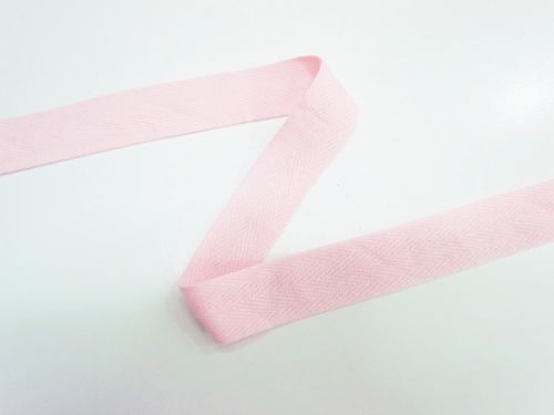 Great value 26mm Cotton Herringbone Tape- Pale Pink #T755 available to order online Australia