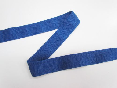 Great value 26mm Cotton Herringbone Tape- Classic Blue #T756 available to order online Australia