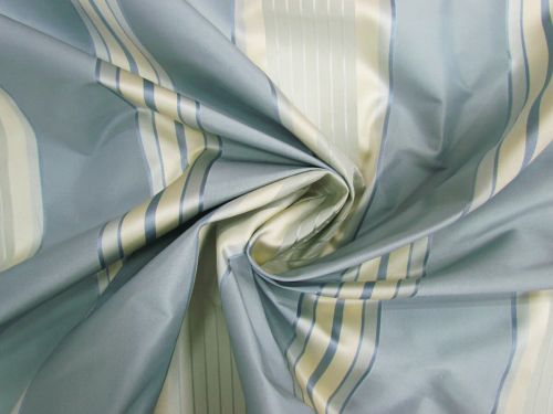 Great value Promenade Stripe Silk Taffeta- Dusty Blue #12887 available to order online Australia