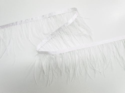 Great value 8mm Ostrich Feather Fringe Trim- Cream #T780 available to order online Australia