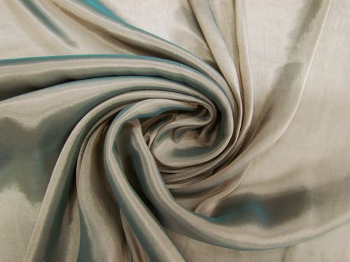 Great value Shot Satin Chiffon- Teal And Beige #12900 available to order online Australia