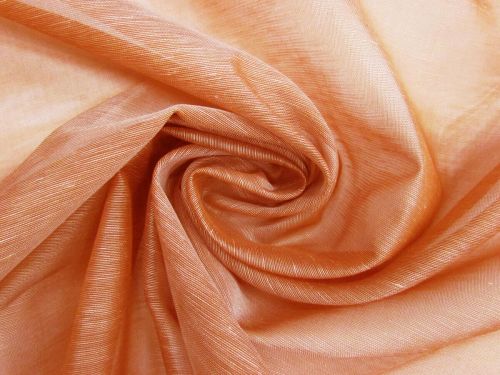 Great value Silk Linen Slub Organza- Spiced Brown #12913 available to order online Australia