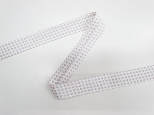 Great value 25mm Cotton Bias Binding- 1/8 Spot- Silver Gum-DVBB2933 available to order online Australia