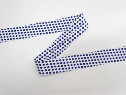 Great value 25mm Cotton Bias Binding- 1/8 Spot- Jeff- DVBB3001 available to order online Australia