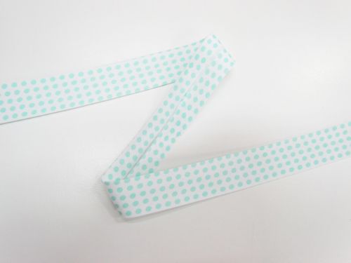 Great value 25mm Cotton Bias Binding- 1/8 Spot- Seafoam- DVBB2957 available to order online Australia