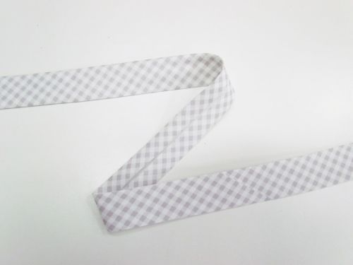 Great value 25mm Cotton Bias Binding- 1/8 Check- Silver Gum- DVBB2935 available to order online Australia