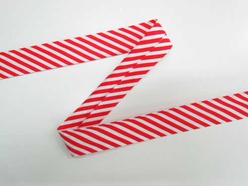 Great value 25mm Cotton Bias Binding- 1/8 Stripe- Red Delicious- DVBB2840 available to order online Australia