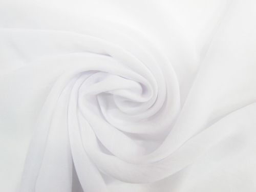 Great value Viscose Blend Crinkle Organdy- Cool White #13186 available to order online Australia