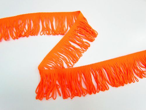 Great value 65mm Looped Fringe Trim- Neon Orange #T834 available to order online Australia