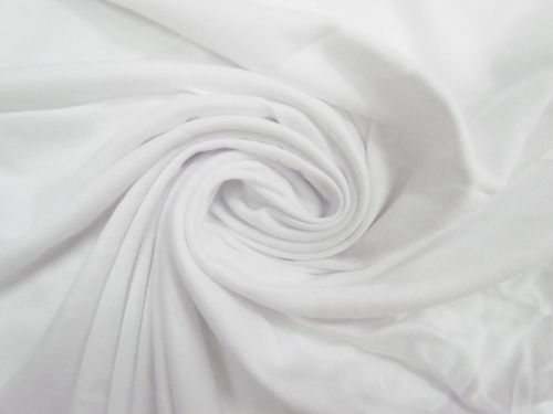 Great value Cotton Blend Interlock Jersey- Snowy Mountain White #13317 available to order online Australia