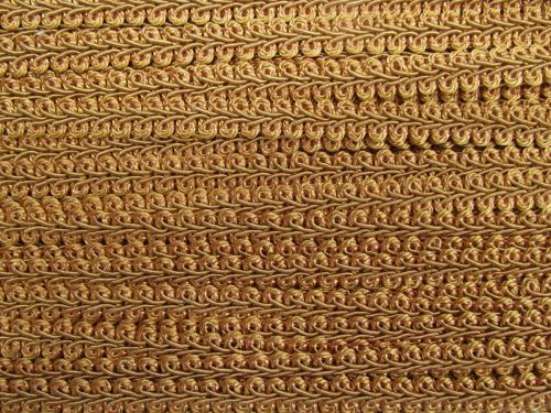 Great value 12mm Precious Metal Soutache Trim- Warm Gold #T852 available to order online Australia